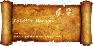 Galát Herman névjegykártya